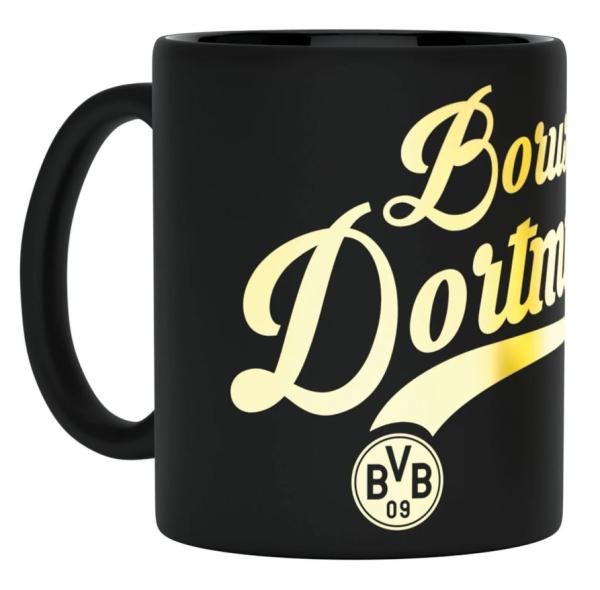 Borussia Dortmund - Tasse mit Metallic Schriftzug